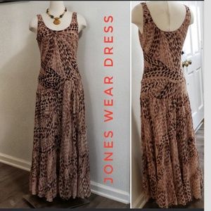 Jones Wear Dress Leopard Animal Print Size 10